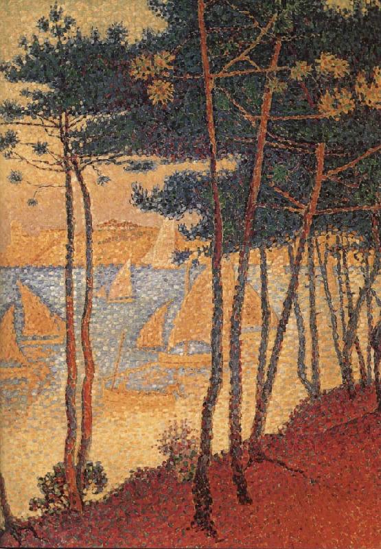 Paul Signac Sail boat and pine China oil painting art